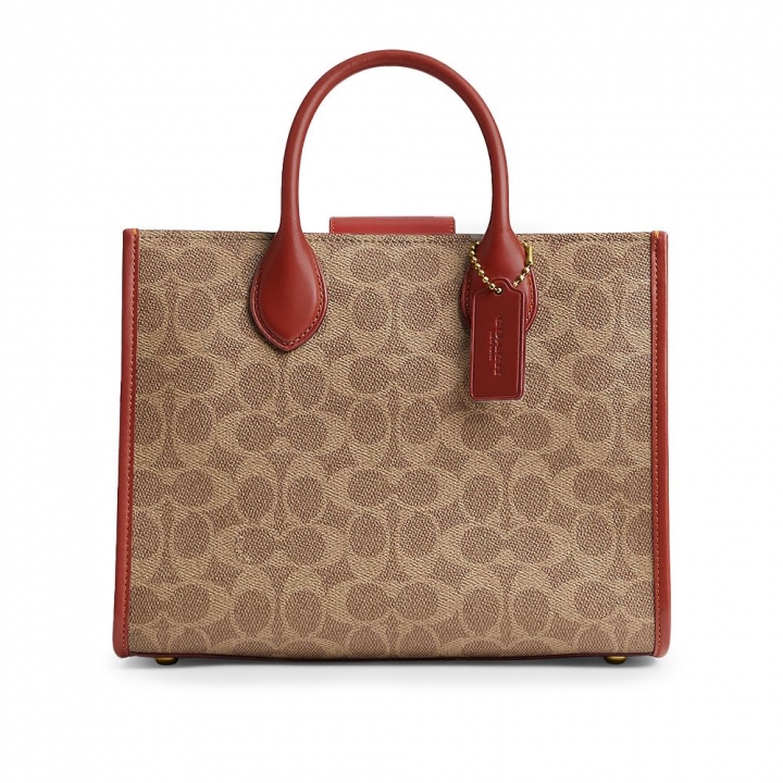 CCS ACE T 26 B4 TAN RUST ONEACE 26 經典 SIGNATURE 帆布托特包