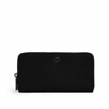 Coach蔻馳(精品) ACCORDION 經典 SIGNATURE 帆布襯裡皮夾