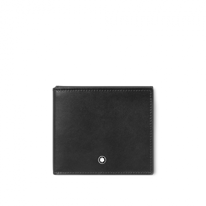 SOFT TRIO THIN WALLET 4CC-BLACK萬寶龍軟皮系列 TRIO 薄皮夾，4 卡式-黑