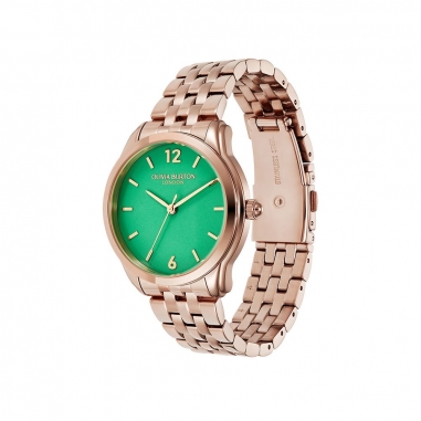 Classic Starlight ColourKelly Green & Rose Gold Bracelet Bracelet Watch 36MMCLASSIC玫瑰金不鏽鋼女錶-綠