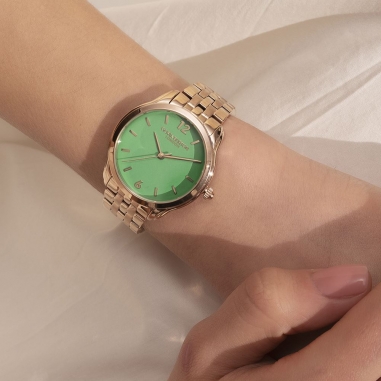 Classic Starlight ColourKelly Green & Rose Gold Bracelet Bracelet Watch 36MMCLASSIC玫瑰金不鏽鋼女錶-綠