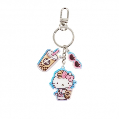 Sanrio三麗鷗 KITTY與好朋友壓克力串串鑰匙圈 Hello Kitty珍珠奶茶Sanrio三麗鷗 KITTY與好朋友壓克力串串鑰匙圈 Hello Kitty珍珠奶茶