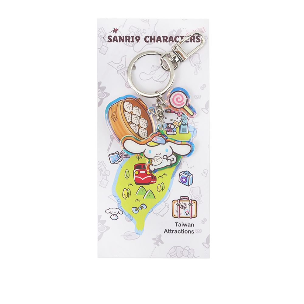 Sanrio Sanrio三麗鷗｜KITTY與好朋友壓克力串串鑰匙圈 大耳狗喜拿小籠包