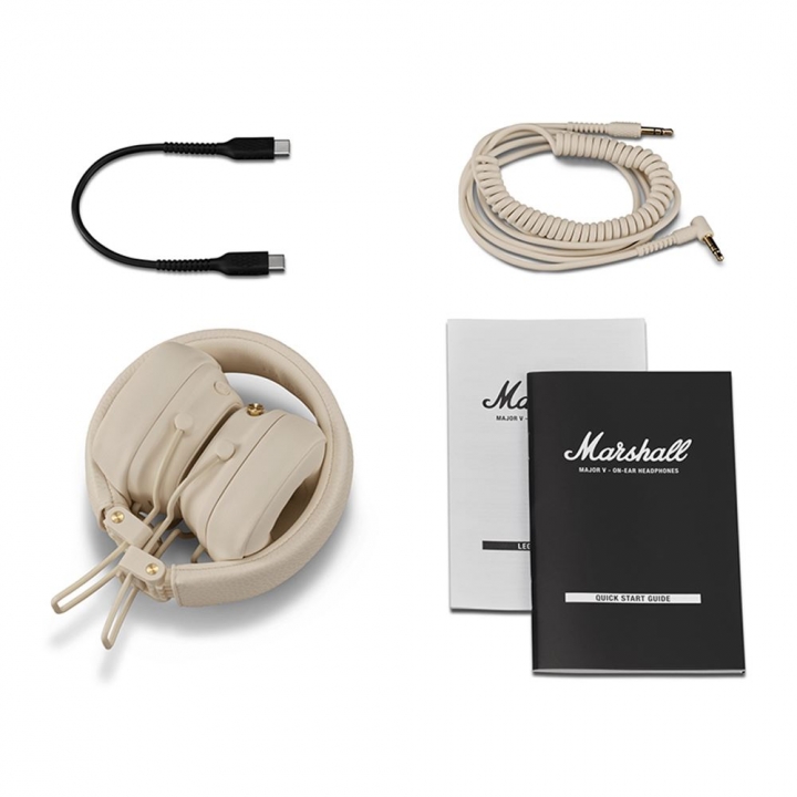 Marshall-Major-V-耳罩式藍牙耳機---奶油白｜Ever Rich昇恆昌免稅購物網