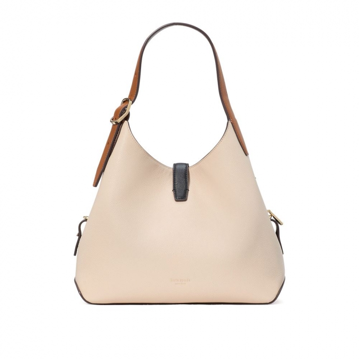 DECO COLORBLOCKED PEBBLED LEATHER MEDIUM CROSSBODY TOTEDECO托特包