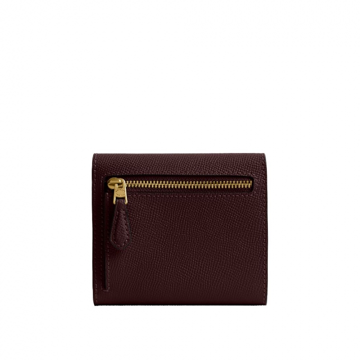 CRI LTH WYN SM WAL B4/MERLOT ONEWYN SMALL WALLET皮夾長短夾