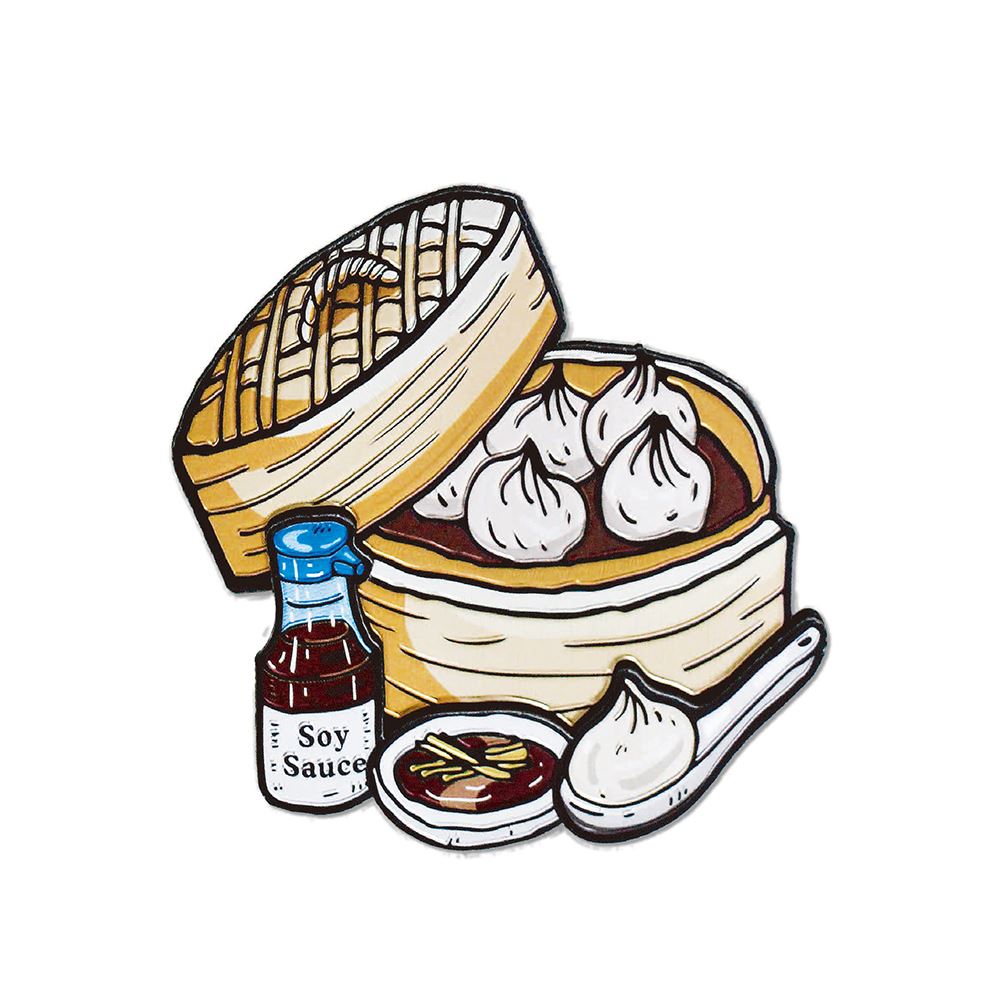 EVERRICH 金銀箔冰箱貼｜小籠包