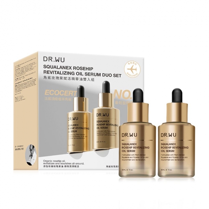 DR.WU X 昇恆昌免稅獨家｜角鯊玫瑰果賦活精華油雙入組