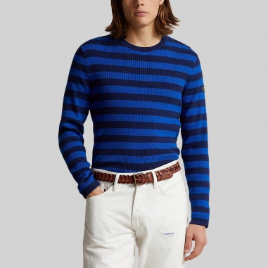 LS STRIPE CN-LONG SLEEVE-PULLOVER男性毛衣針織衫