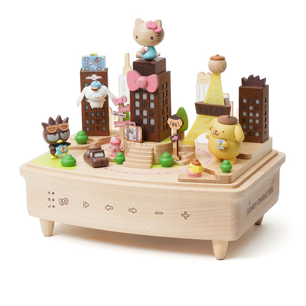Sanrio Sanrio三麗鷗｜獨家限定 Kitty 與好朋友們 208主題木製藍牙播放器