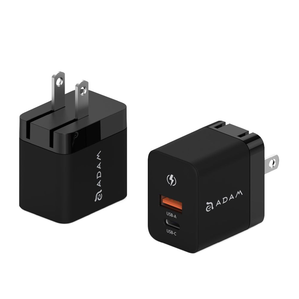 ADAM OMNIA X35A GaN 35W雙孔迷你快速電源供應器 黑色