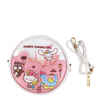 HELLO KITTY 與好朋友圓形包-好友旅行款Sanrio 三麗鷗|機場免稅限定款 HELLO KITTY 趣旅行圓形包