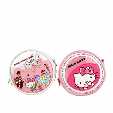HELLO KITTY 與好朋友圓形包-好友旅行款Sanrio 三麗鷗|機場免稅限定款 HELLO KITTY 趣旅行圓形包