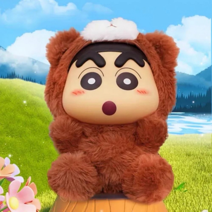 ANIMAL 蠟筆小新動物搪膠毛絨vol.1系列盲盒公仔玩偶 (單入隨機出貨)