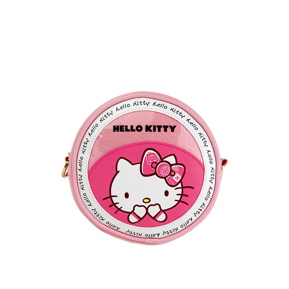 Sanrio Sanrio三麗鷗 機場免稅限定款 HELLO KITTY 趣旅行圓形包