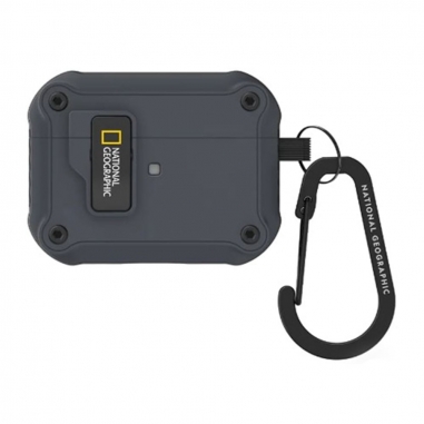 National Geographic國家地理 NatGeo RuggedBumper AirPodsPro1&2自動開蓋-灰