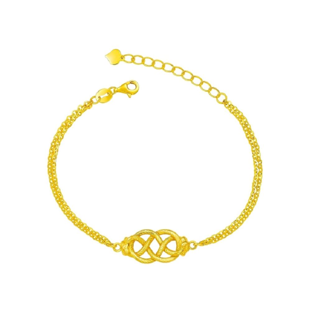 Ever Rich Jewelry 御寶系列_純金手鍊_雙錢紋寶