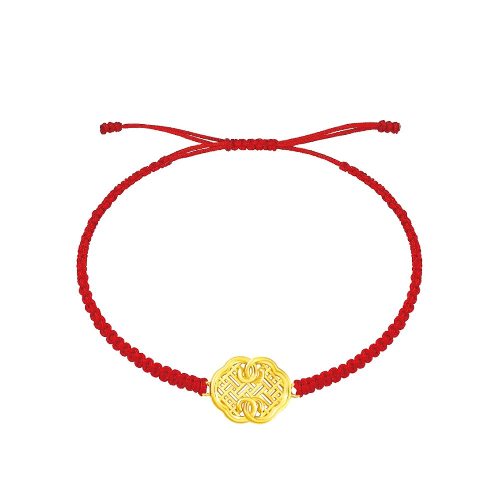 Ever Rich Jewelry 御寶系列_純金紅繩手鍊_如意珍玩寶