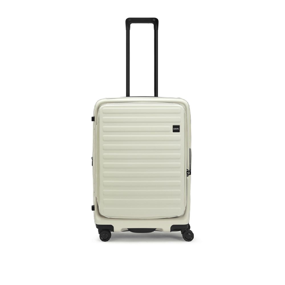 LOJEL LOJEL CUBO 升級版 26吋 前開式可擴充防盜防爆拉鍊行李箱 亞麻白