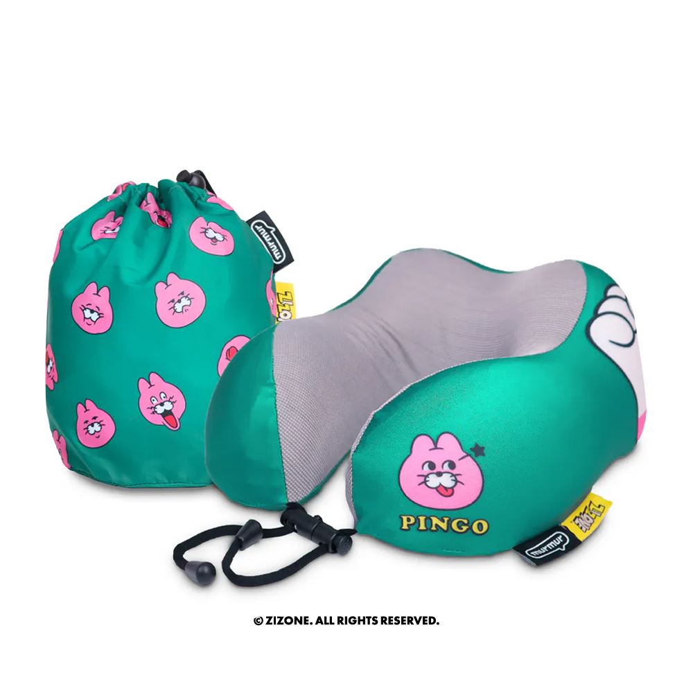 murmur murmur│山型護頸附收納袋旅行頸枕 ZIZONE(綠)