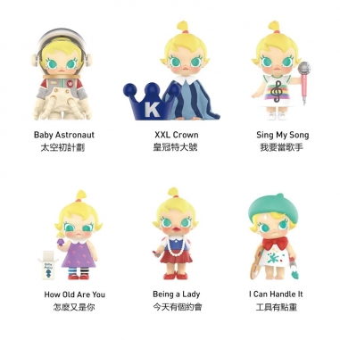 POPMART 泡泡瑪特|Baby Molly 當我三歲時系列手辦公仔盒玩 (單入隨機出貨)