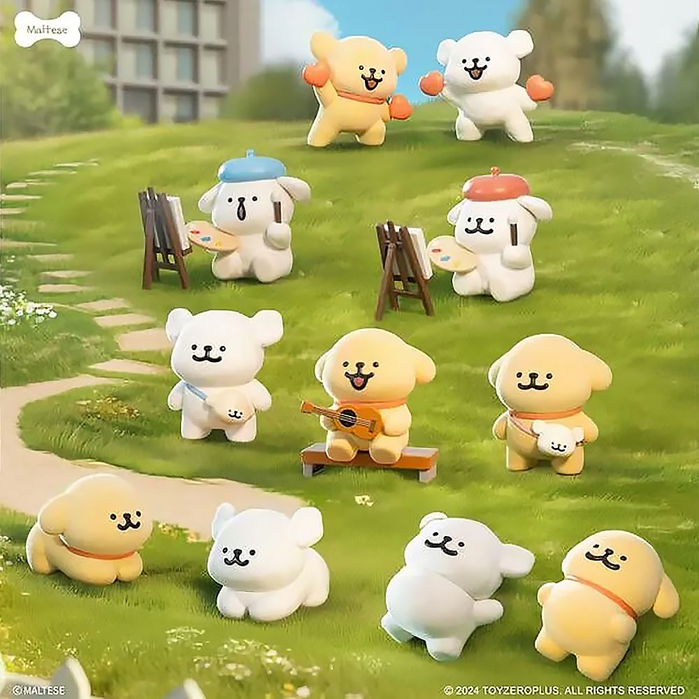TOYZERO Maltese 線條小狗我倆世界第一要好系列盲盒手辦公仔盒玩 (單入隨機出貨)