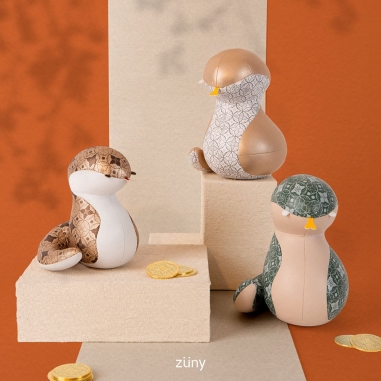 Zuny 葛洛伯時|花開富貴 金蛇 Snake 皮革動物書檔擺飾 珍珠白Zuny 葛洛伯時|花開富貴 金蛇 Snake 皮革動物書檔擺飾 珍珠白