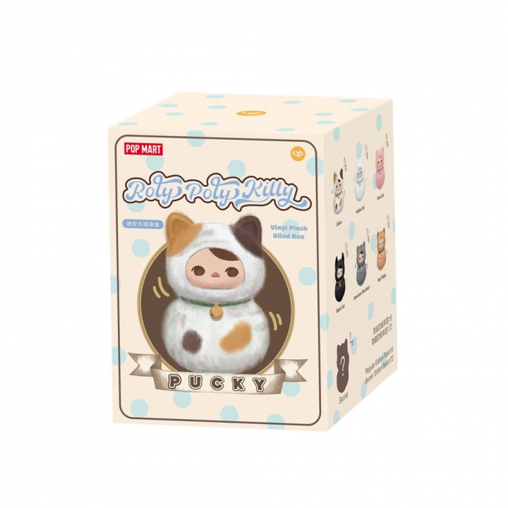 POPMART 泡泡瑪特｜PUCKY喵喵不倒翁系列搪膠毛絨手辦盲盒 (單入隨機出貨)