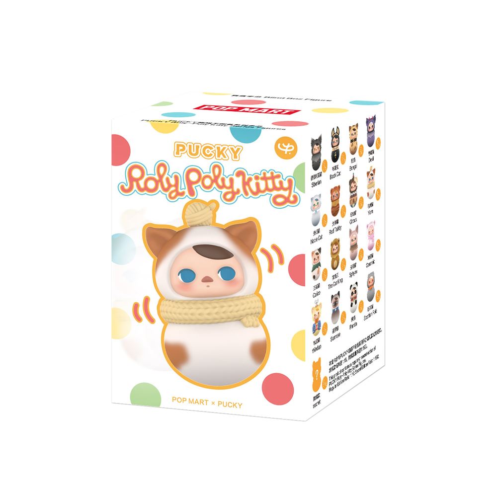 POP MART POPMART 泡泡瑪特｜PUCKY精靈貓咪不倒翁系列手辦盲盒 (單入隨機出貨)