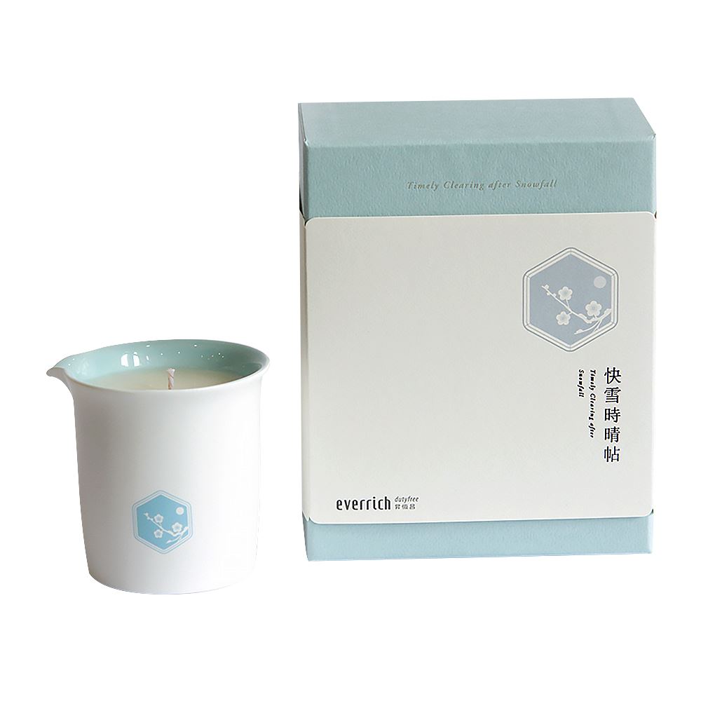Stories Stories 故事香氛｜Concept 01. 快雪時晴帖 按摩精油蠟燭 (雪韻清香)