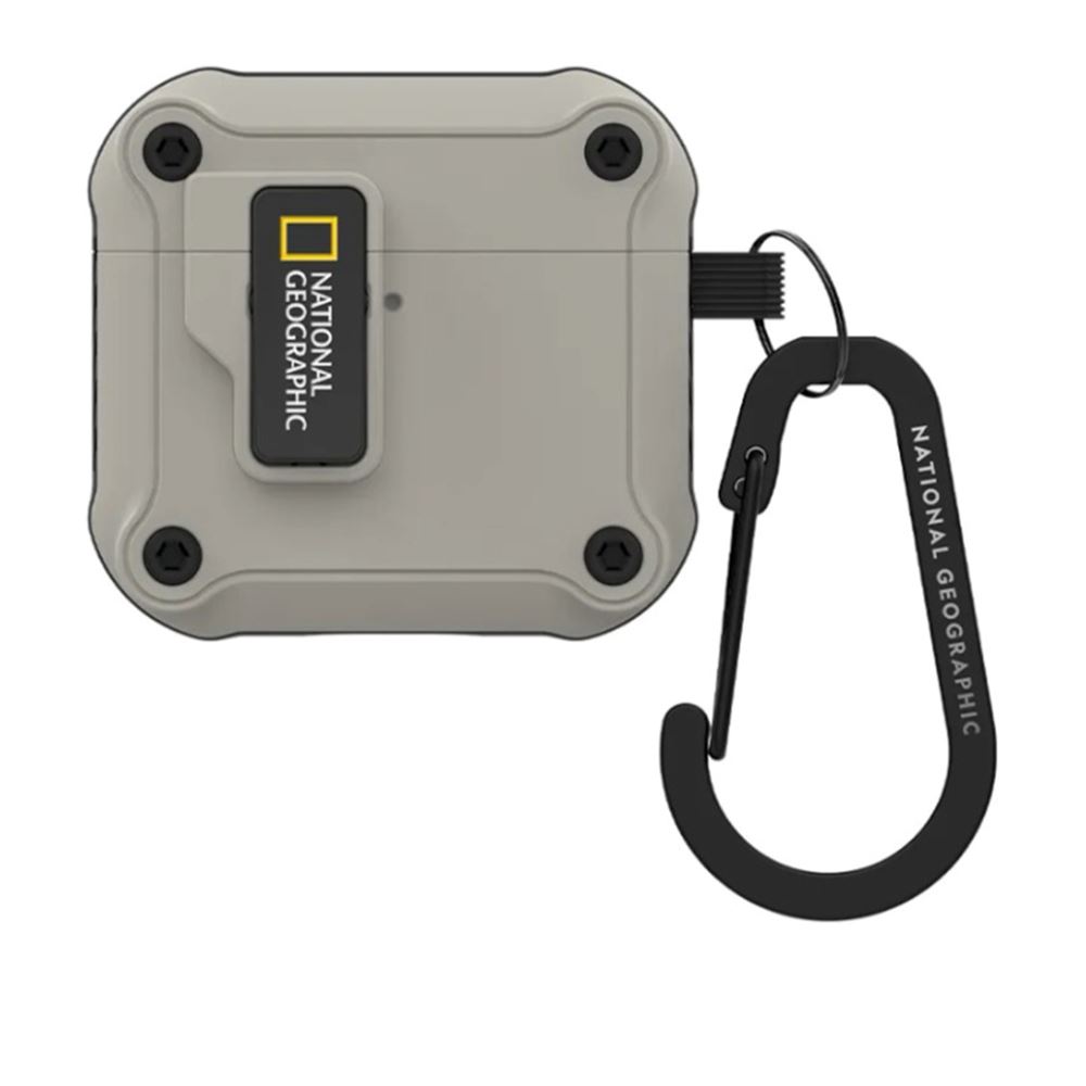 National Geographic NatGeo RuggedBumper AirPods4自動開蓋-石米色