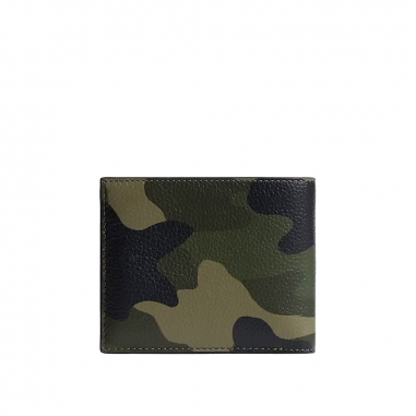 3 IN 1 WALLET IN CAMO WITH COACH GRAPHIC3 IN 1 WALLET皮夾長短夾