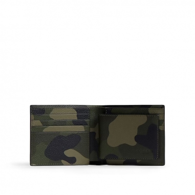 3 IN 1 WALLET IN CAMO WITH COACH GRAPHIC3 IN 1 WALLET皮夾長短夾