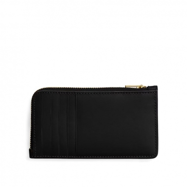 REFINED CALF LEATHER NEW YORK ZIP CARD CASEZIP CARD CASE名片夾信用卡夾