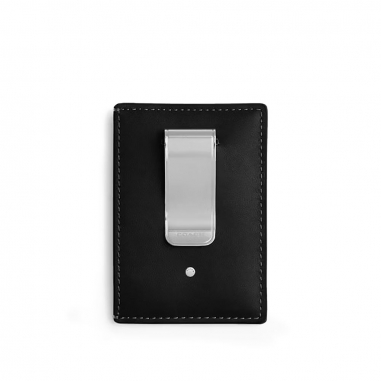 MONEY CLIP CARD CASE NATURAL FULL-GRAIN LEATHERMONEY CLIP CARD CASE名片夾信用卡夾