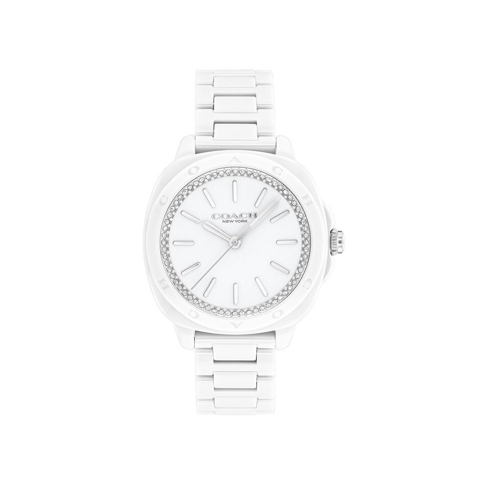 Coach COACH KITT白色陶瓷水晶女錶-34mm