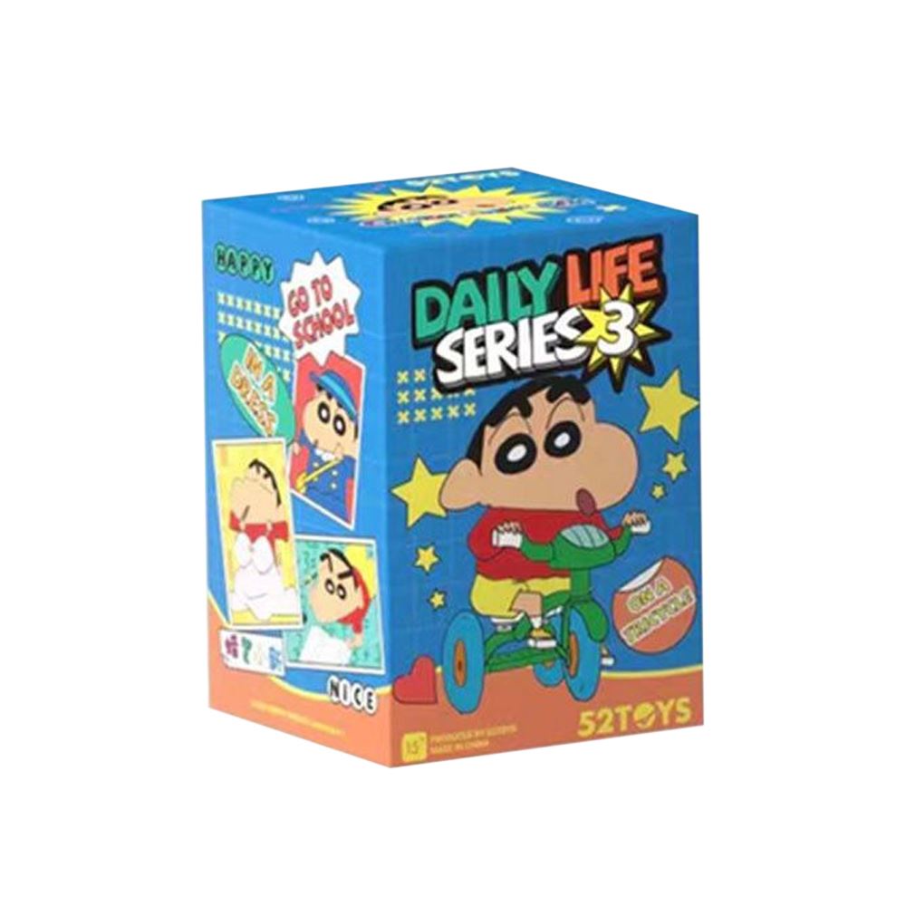 52TOYS 52TOYS 蠟筆小新日常系列3 盲盒手辦公仔盒玩 (單入隨機出貨)