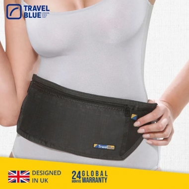 Travel Blue 藍旅| RFID 超薄輕量安全貼身防盜腰包 TB114Travel Blue 藍旅| RFID 超薄輕量安全貼身防盜腰包 TB114