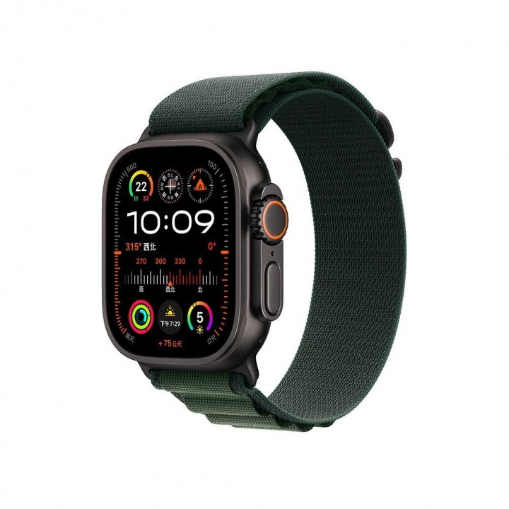 Apple Watch Ultra2黑色 49mm 高山深綠色錶帶Apple Watch Ultra2黑色 49mm 高山深綠色錶帶