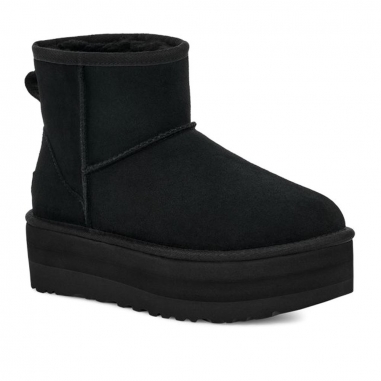 UGG|Women's ClassicMiniPlatform 厚底雪靴 黑色