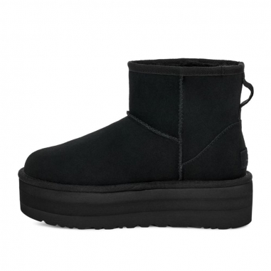 UGG|Women's ClassicMiniPlatform 厚底雪靴 黑色