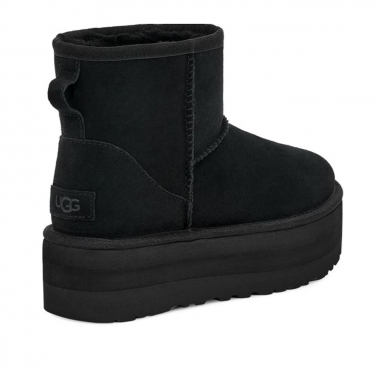 UGG|Women's ClassicMiniPlatform 厚底雪靴 黑色