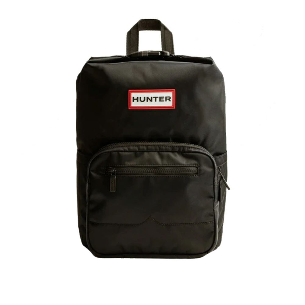 HUNTER 上開扣Pioneer中型尼龍後背包-黑