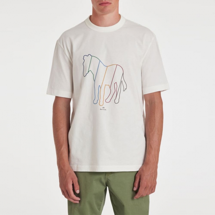 SS TSHIRT LINE ZEBRA經典線條彩虹斑馬短袖T恤