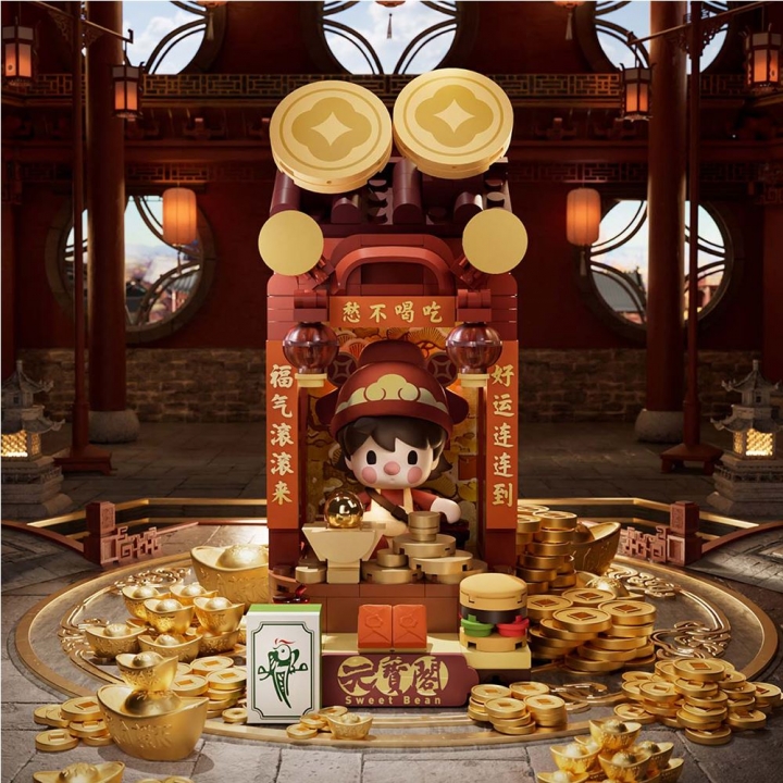 POP MART 泡泡瑪特|金蛇賀歲新年好牌系列積木手辦盲盒公仔盒玩(單入隨機出貨)