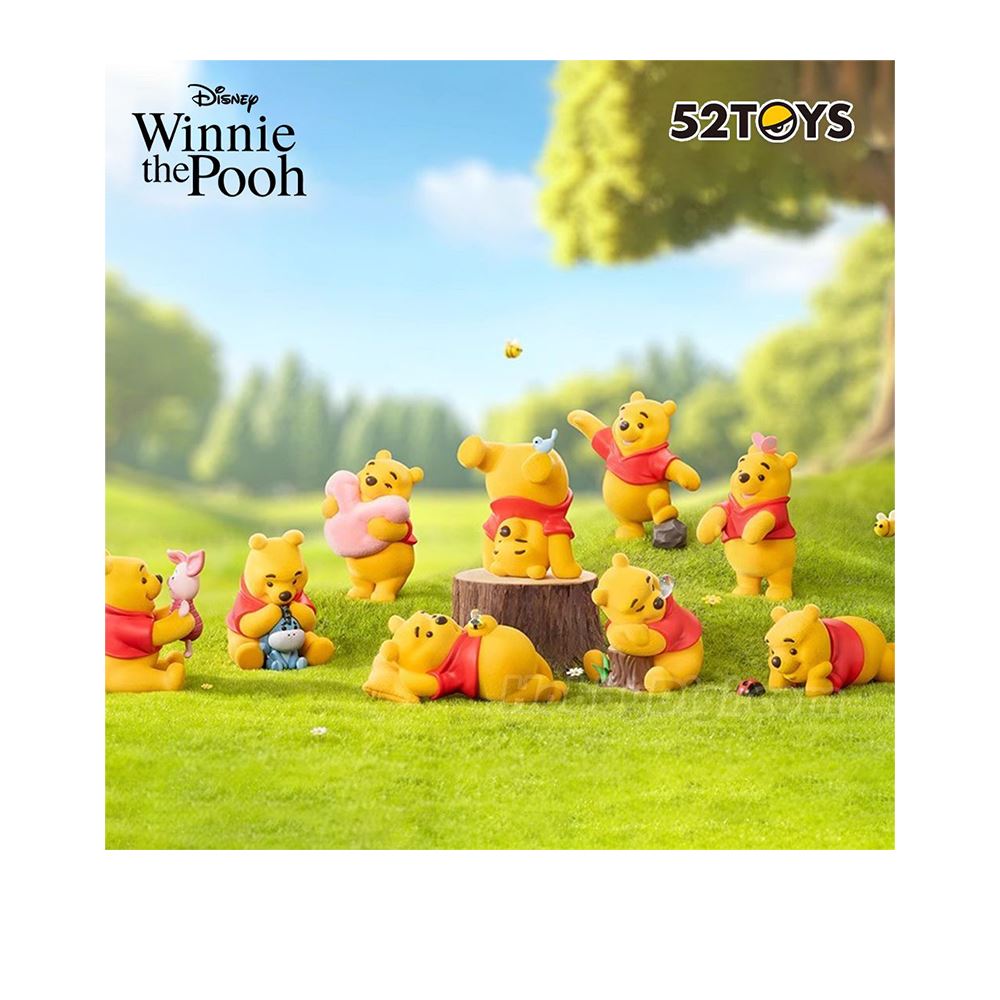 52TOYS 52TOYS 迪士尼無憂無慮的小熊維尼系列盲盒手辦公仔盒玩 (單入隨機出貨)