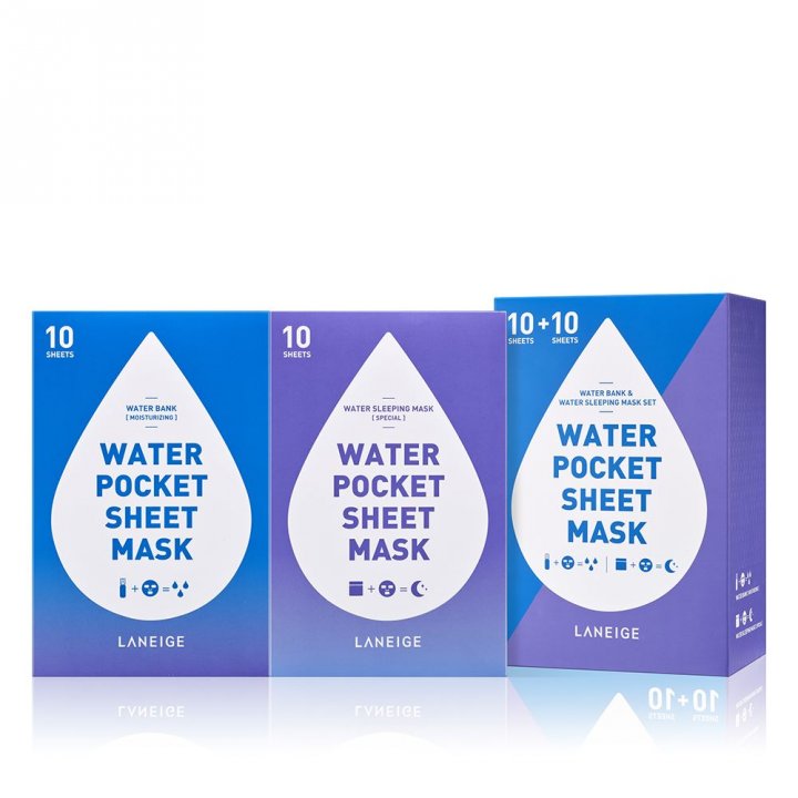 Laneige蘭芝 水凝肌面膜水潤+保濕修護特惠組
