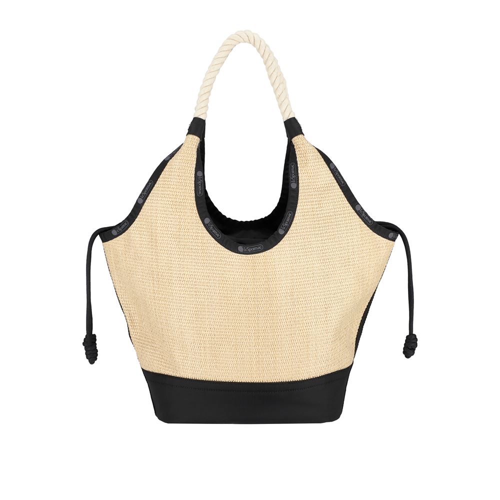 LeSportsac 大型拉菲草托特包