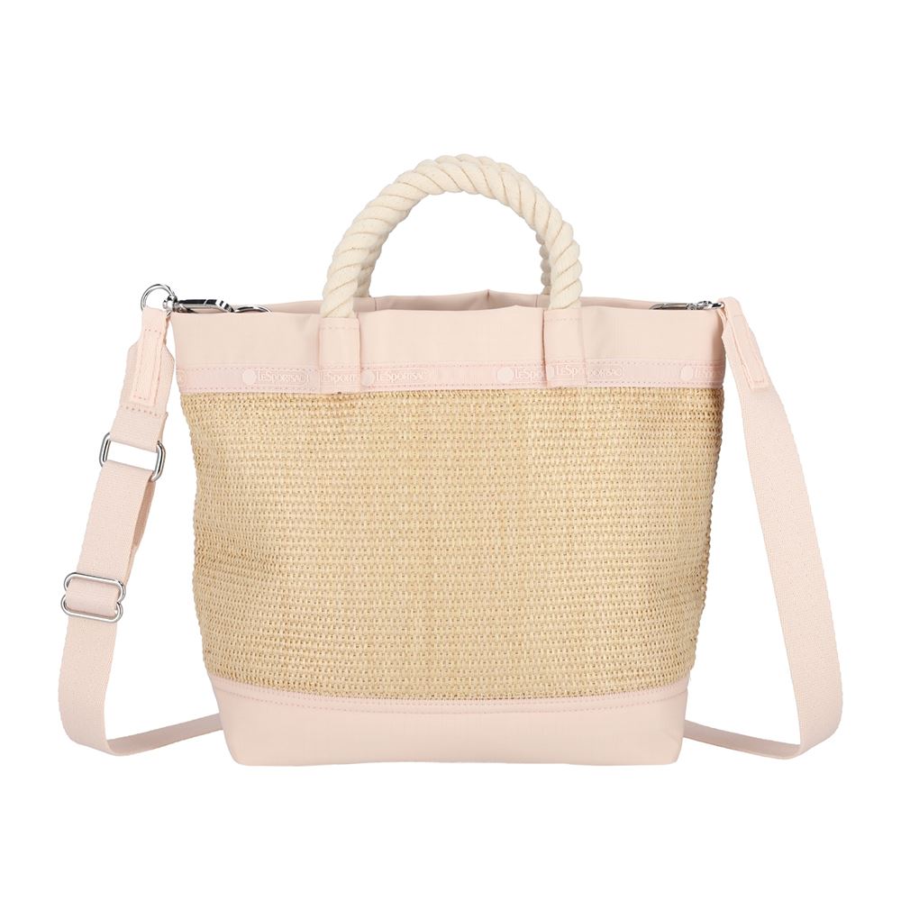 LeSportsac 拉菲草手把斜背包