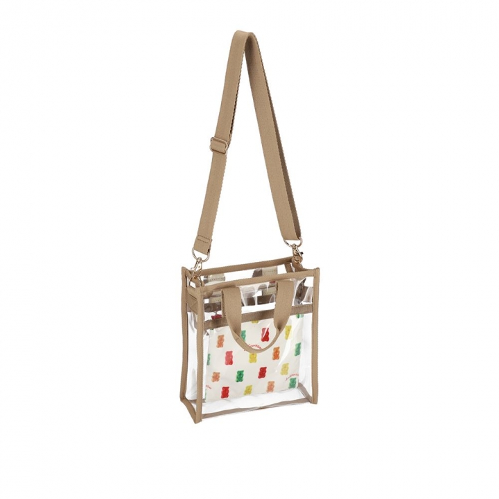 PVC MINI N/S TOTEHARIBO GOLD BEAR迷你透明托特包